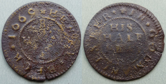 Godmanchester, Henry Beck 1669 halfpenny Godmanchester, Henry Beck 1669 halfpenny